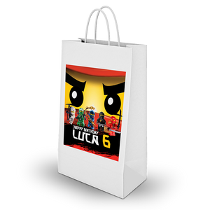 Gepersonaliseerde NinjaGo traktatie uitdeel tasjes