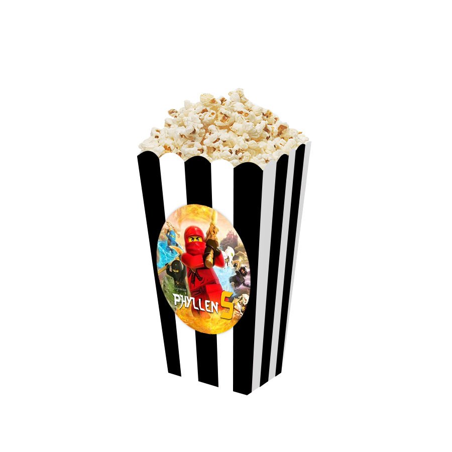 Gepersonaliseerde NinjaGo 3D popcorn bakjes