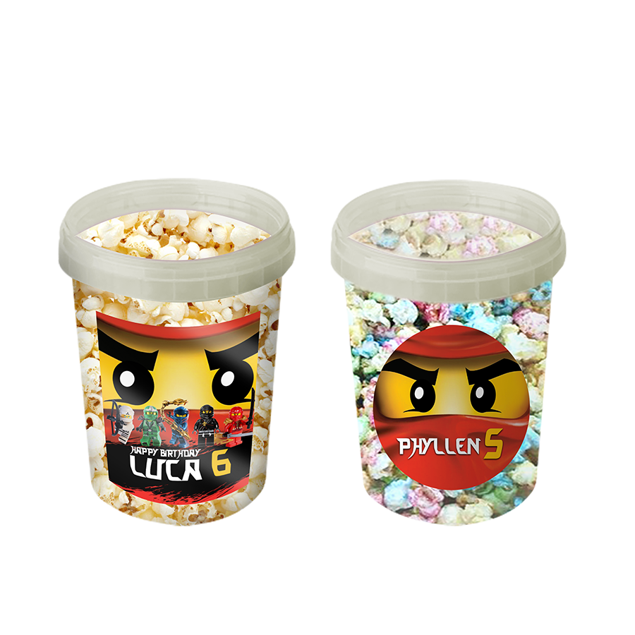 Gepersonaliseerde NinjaGo popcorn emmers