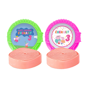 Gepersonaliseerde Peppa Pig ronde kauwgom rollen