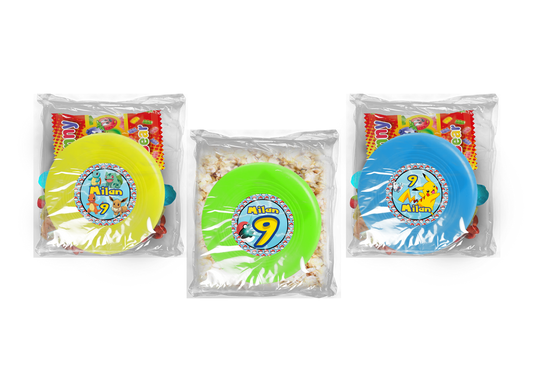 Gepersonaliseerde Pokémon snoep of popcorn frisbee zakjes