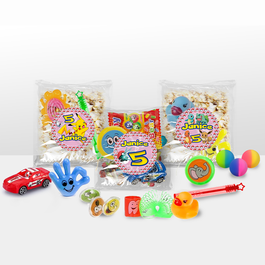 Gepersonaliseerde Pokémon (Meisjes) snoep en popcorn speelgoed traktatie