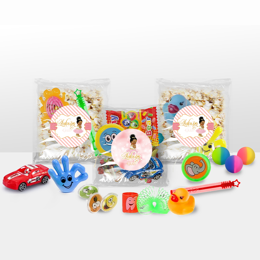 Gepersonaliseerde Prinses snoep en popcorn speelgoed traktatie