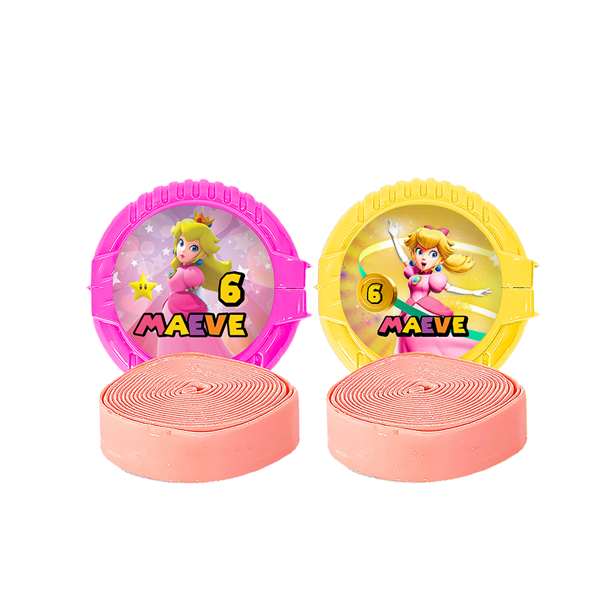 Gepersonaliseerde Princess Peach ronde kauwgom rollen