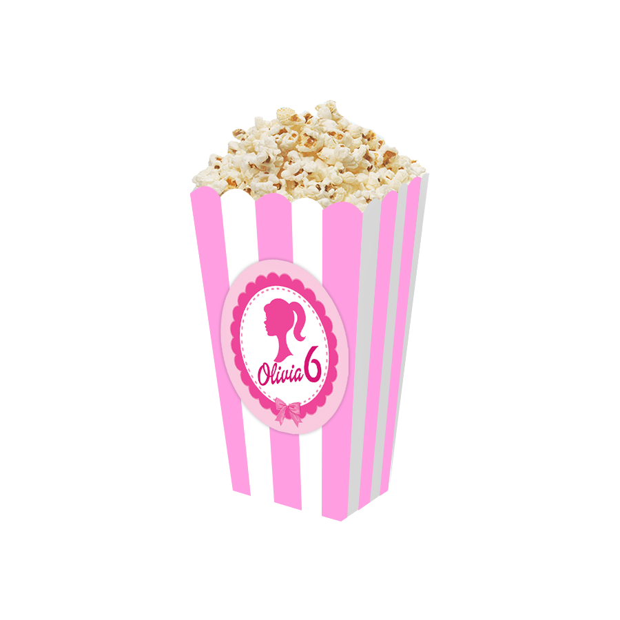 Gepersonaliseerde Barbie 3D popcorn bakjes