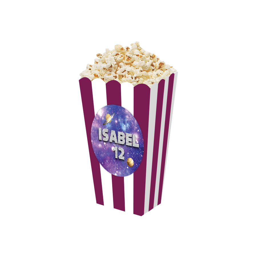 Gepersonaliseerde Ruimte (Galaxy) 3D popcorn bakjes