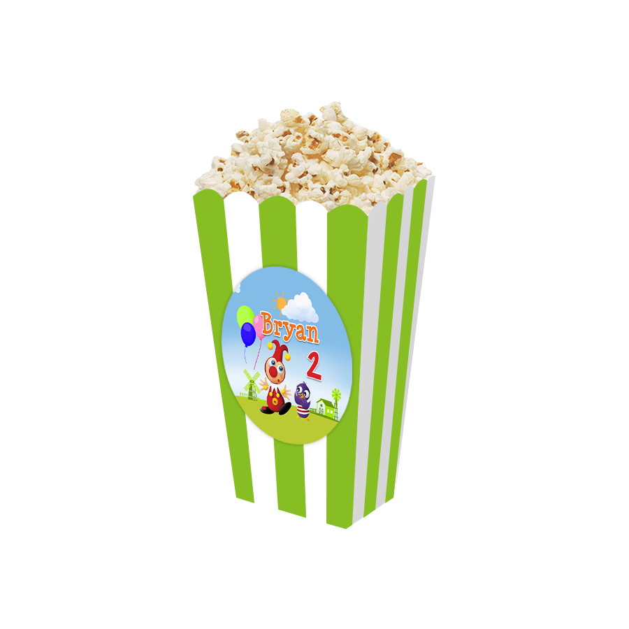 Gepersonaliseerde Jokie & Jet 3D popcorn bakjes