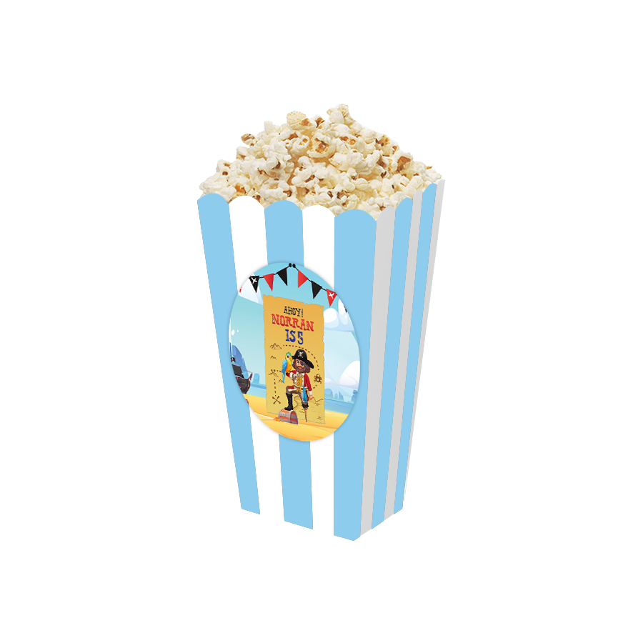 Gepersonaliseerde Piraat 3D popcorn bakjes