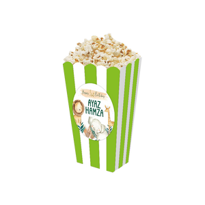 Gepersonaliseerde Safari popcorn bakjes