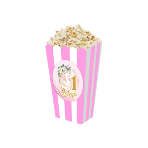 Gepersonaliseerde Zwaan 3D popcorn bakjes