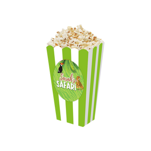 Gepersonaliseerde Safari Wild 3D popcorn bakjes