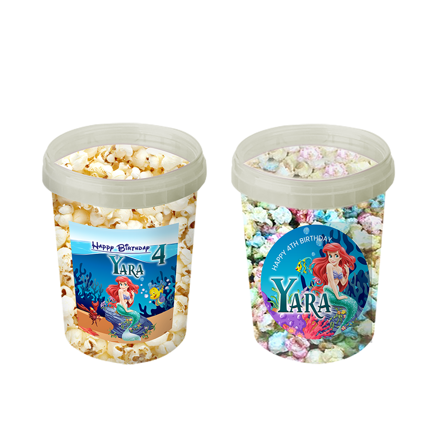 Gepersonaliseerde Ariel popcorn emmers