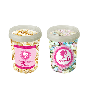 Gepersonaliseerde Barbie popcorn emmers