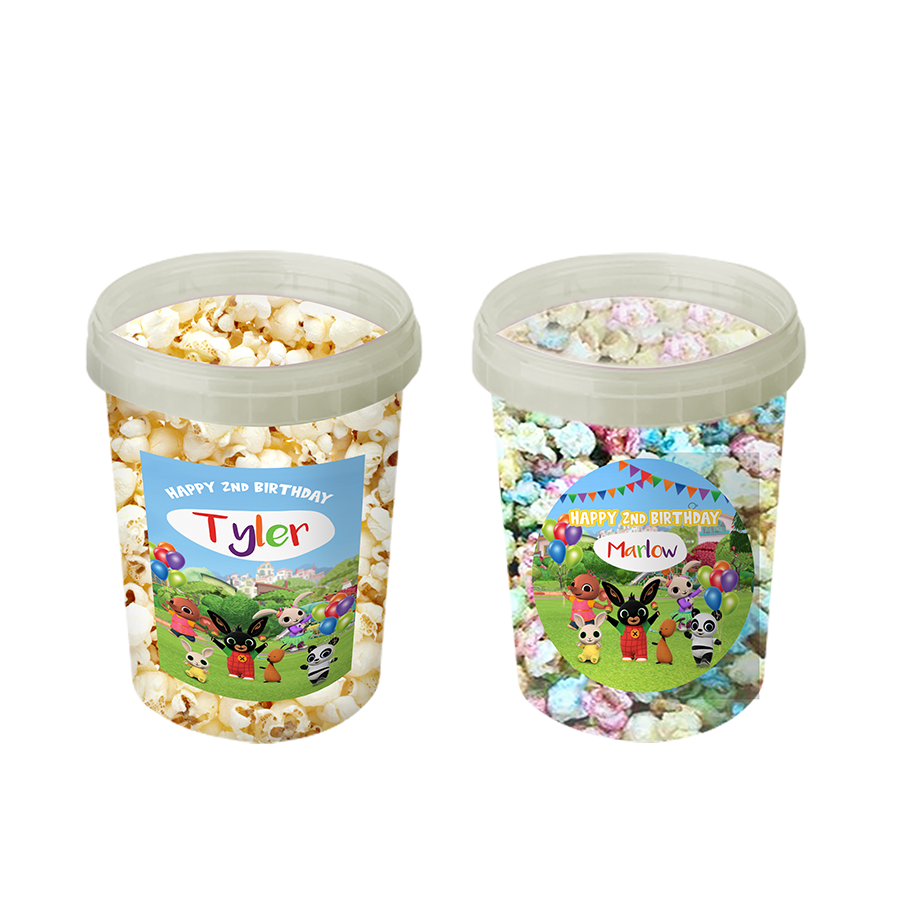 Gepersonaliseerde Bing Bunny popcorn emmers