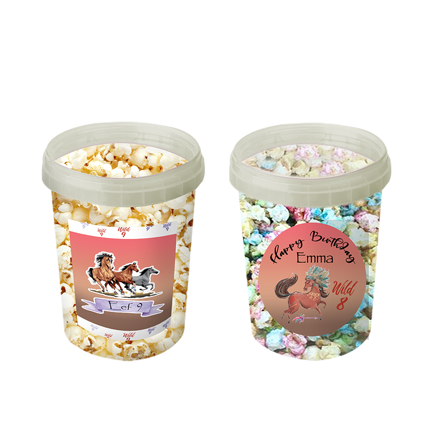 Gepersonaliseerde Paarden (Bohemian-editie) popcorn emmers