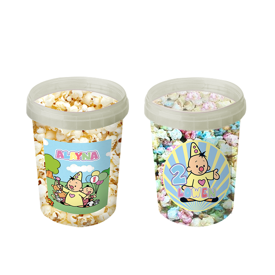 Gepersonaliseerde Clown (Pastel) popcorn emmers