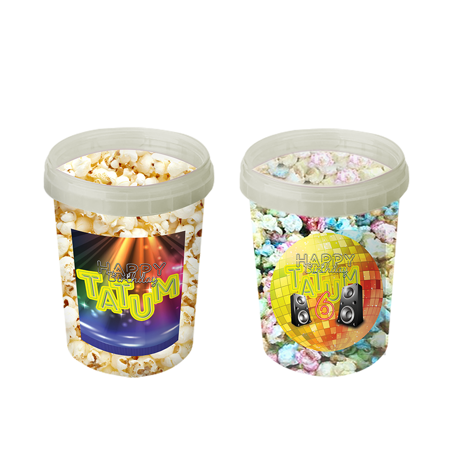 Gepersonaliseerde Disco popcorn emmers