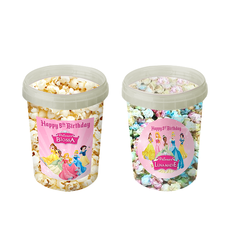 Gepersonaliseerde Prinsessen Variatie popcorn emmers