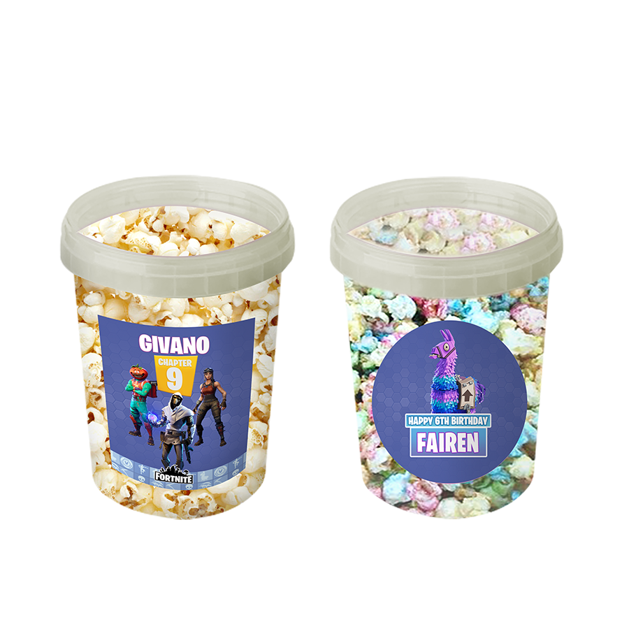 Gepersonaliseerde Fortnite popcorn emmers