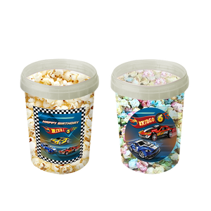 Gepersonaliseerde Hotwheels popcorn emmers