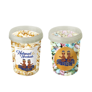 Gepersonaliseerde Royal King popcorn emmers