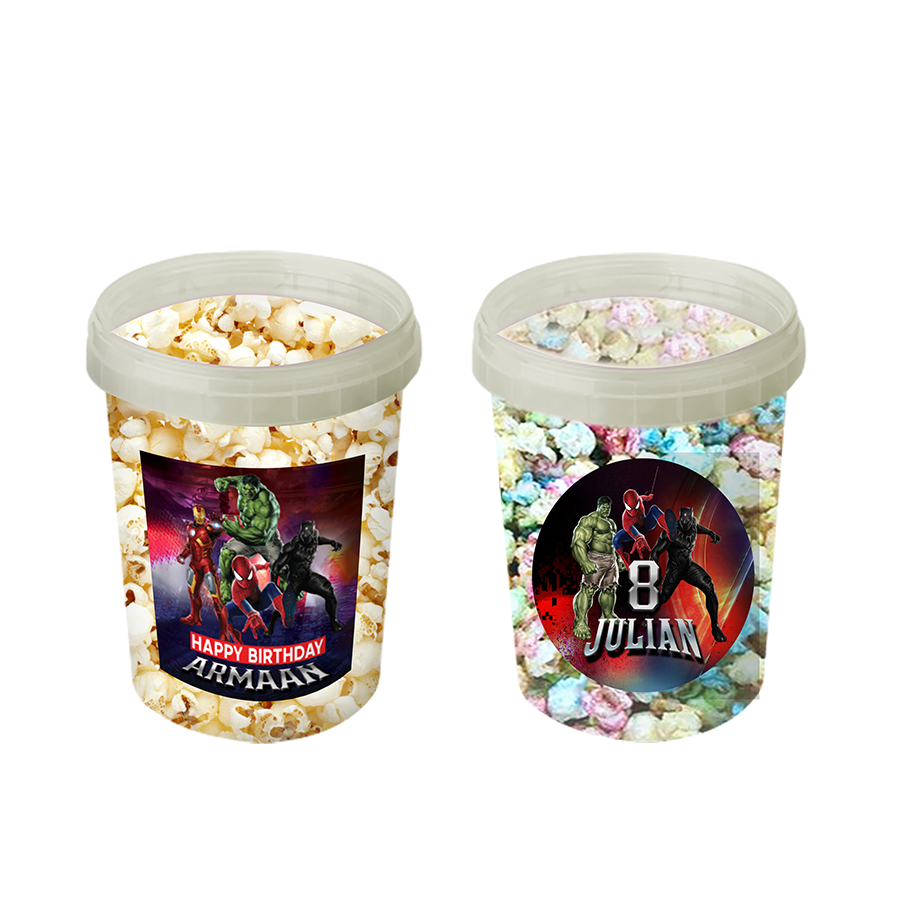 Gepersonaliseerde Marvel popcorn emmers