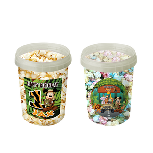 Gepersonaliseerde Mickey Safari popcorn emmers