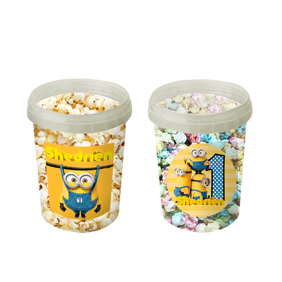 Gepersonaliseerde Minions popcorn emmers