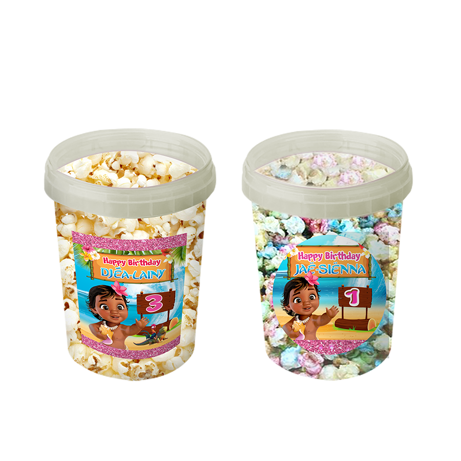 Gepersonaliseerde Moana Baby popcorn emmers