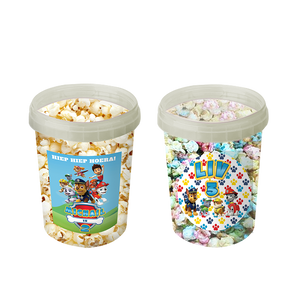 Gepersonaliseerde Pawty Time popcorn emmers