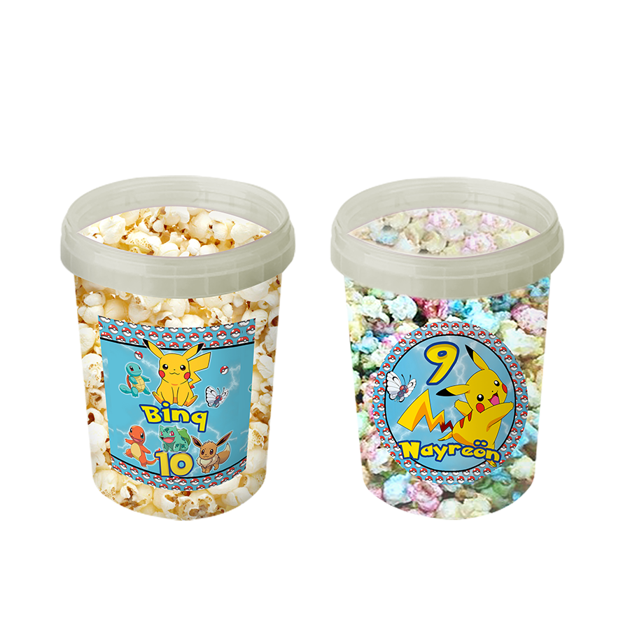 Gepersonaliseerde Pokémon popcorn emmers