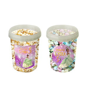 Gepersonaliseerde Prinses Tiana popcorn emmers