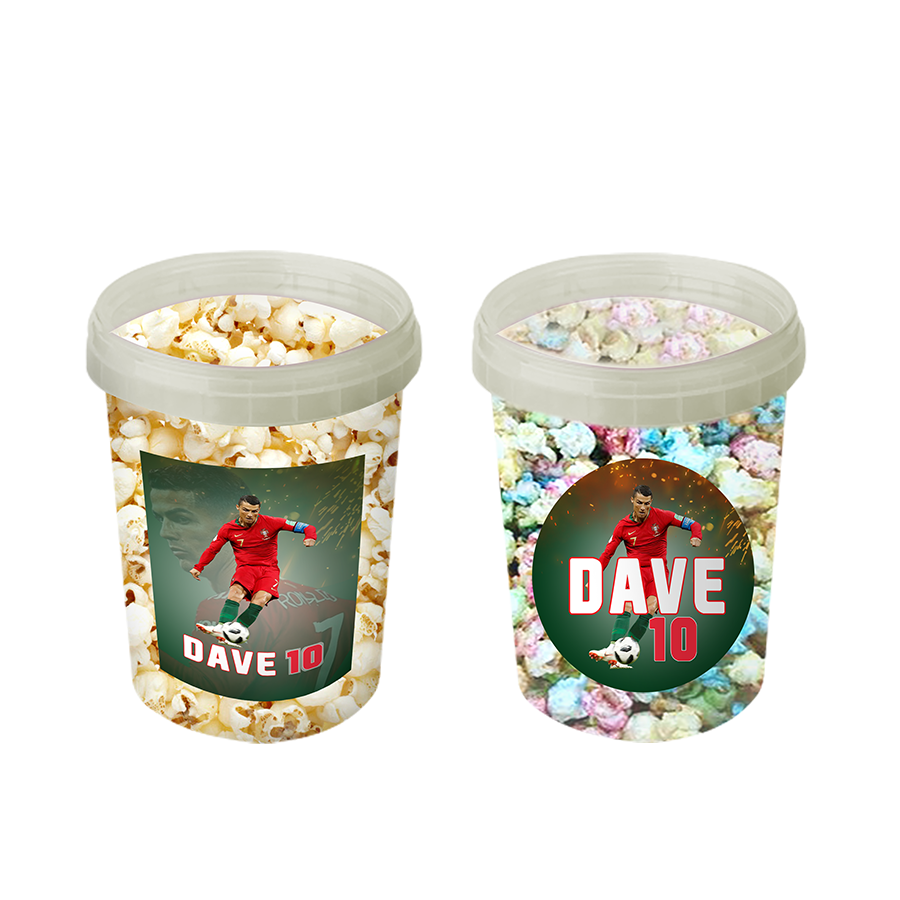 Gepersonaliseerde Ronaldo popcorn emmers
