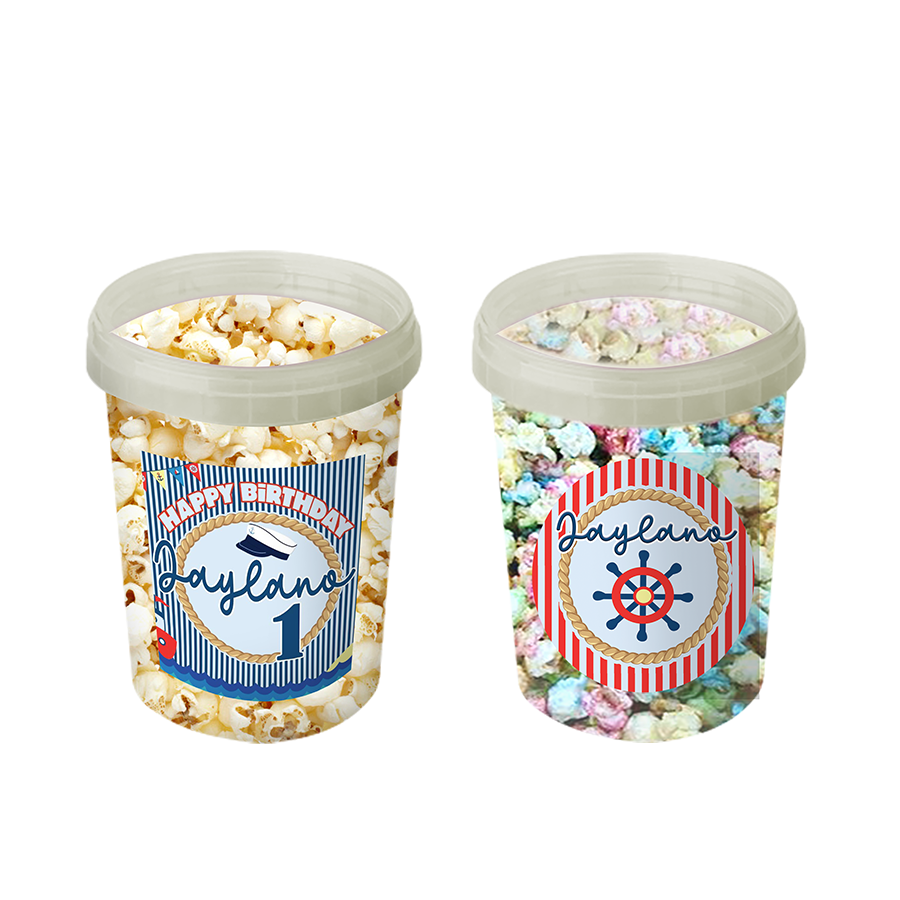 Gepersonaliseerde Matroos popcorn emmers
