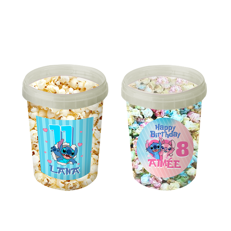 Gepersonaliseerde Stitch popcorn emmers