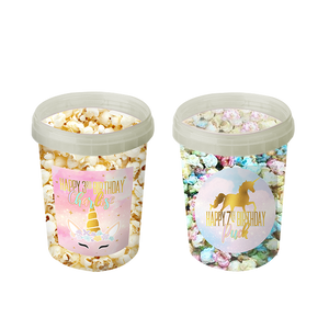 Gepersonaliseerde Golden Unicorn popcorn emmers