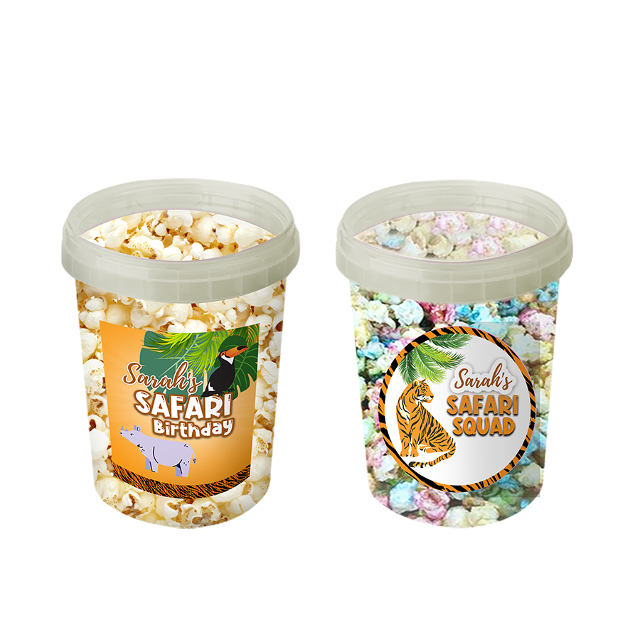 Gepersonaliseerde Safari Wild popcorn emmers