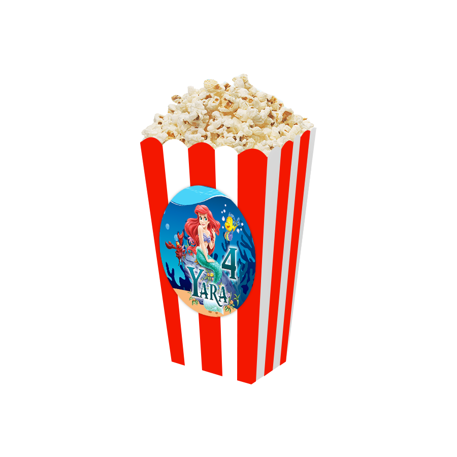 Gepersonaliseerde Ariel 3D popcorn bakjes