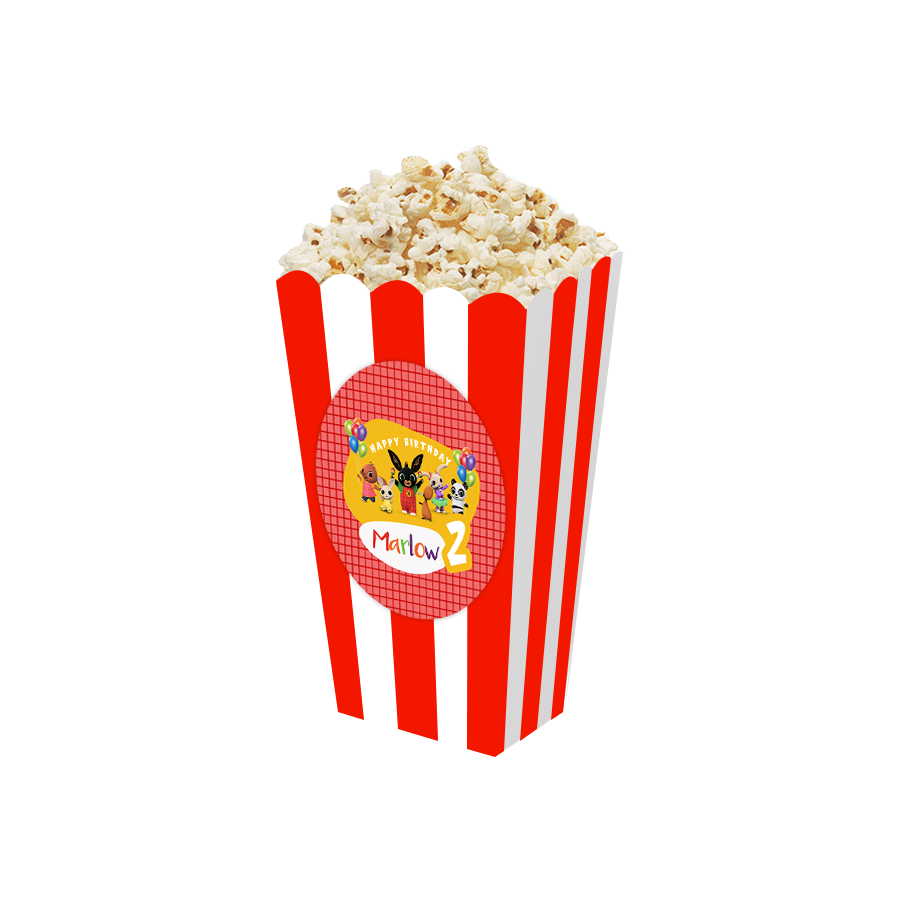 Gepersonaliseerde Bing Bunny 3D popcorn bakjes