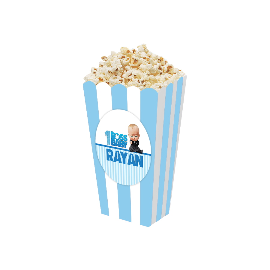 Gepersonaliseerde Boss Baby 3D popcorn bakjes