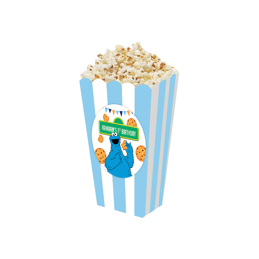 Gepersonaliseerde Koekie Monster 3D popcorn bakjes