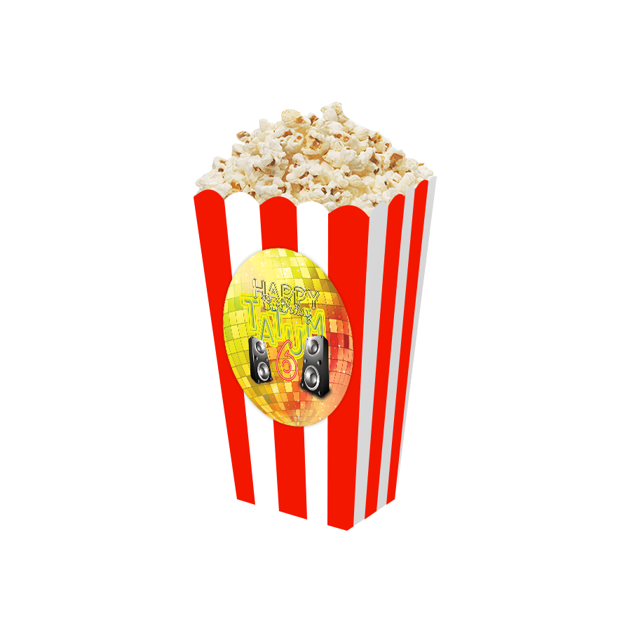 Gepersonaliseerde Disco 3D popcorn bakjes