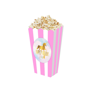 Gepersonaliseerde Golden Unicorn 3D popcorn bakjes