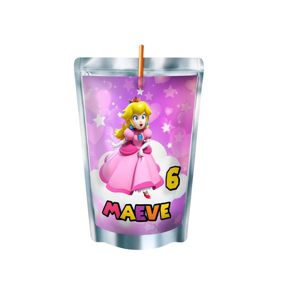 Gepersonaliseerde Princess Peach Capri-Sun labels en stickers