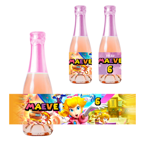 Gepersonaliseerde Princess Peach Kinder champagne / Bubbelsap labels