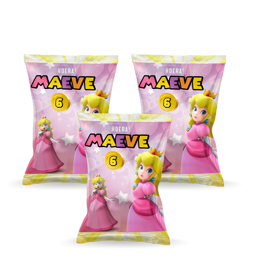 Gepersonaliseerde Princess Peach chips zakjes