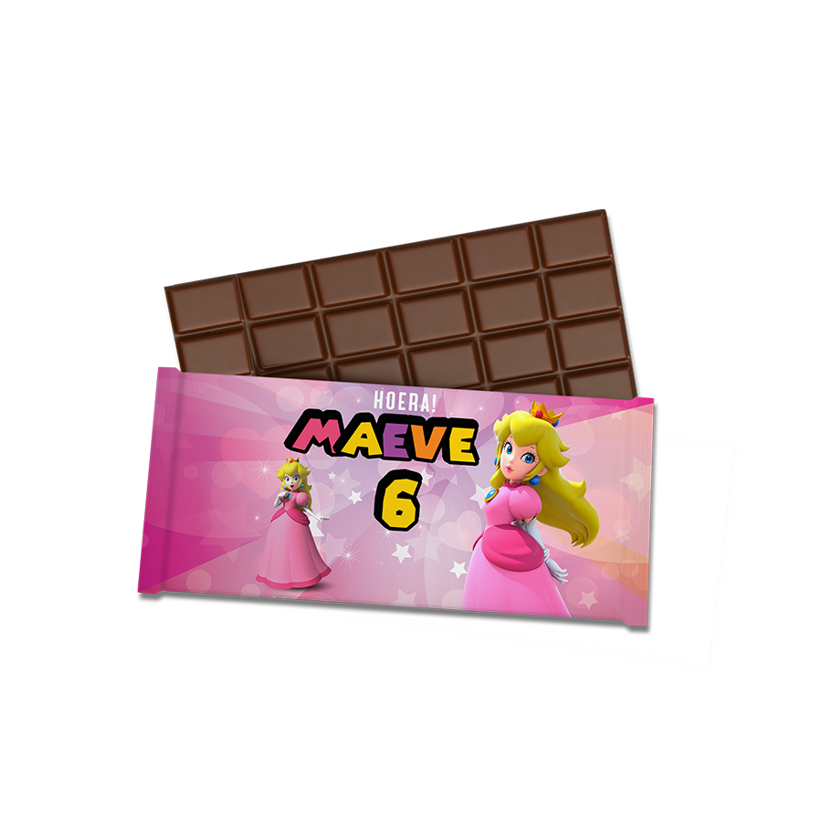 Gepersonaliseerde Princess Peach chocoladereep