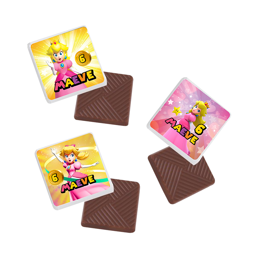 Gepersonaliseerde Princess Peach napolitaanse chocolaatjes