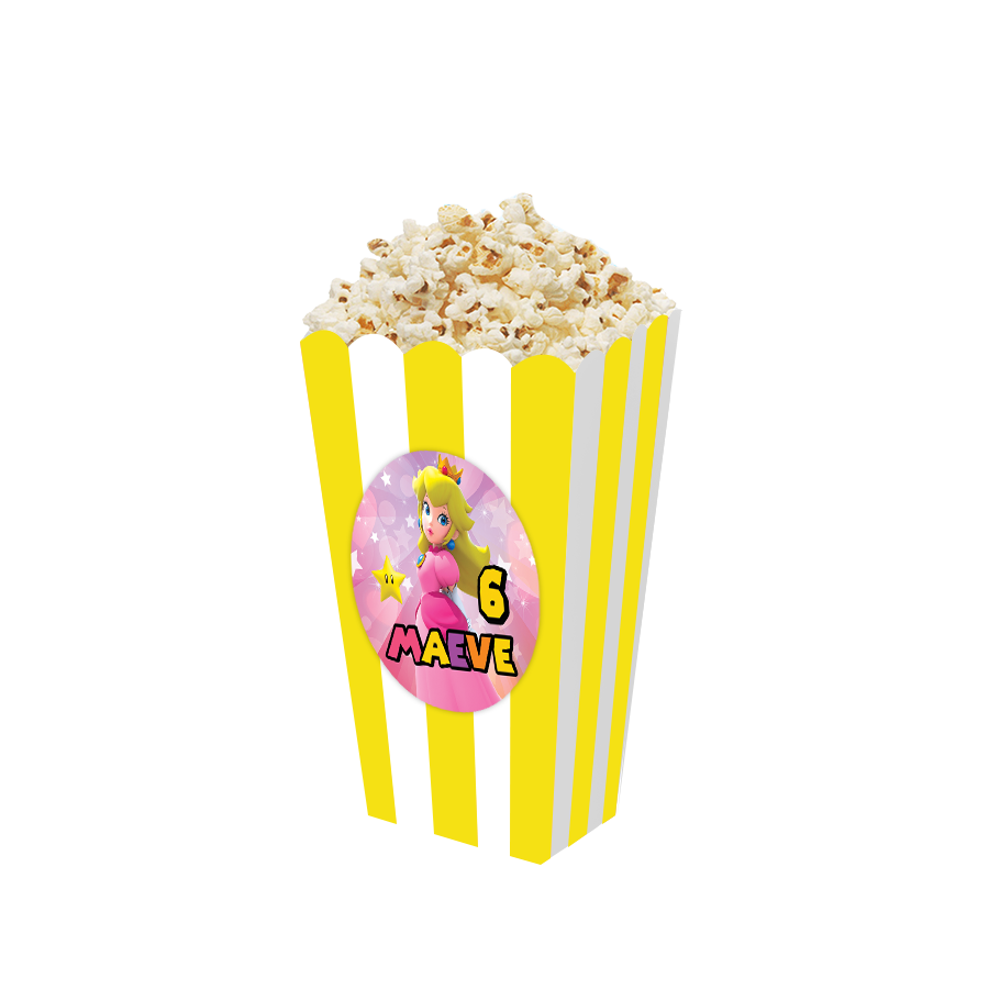 Gepersonaliseerde Princess Peach 3D popcorn bakjes