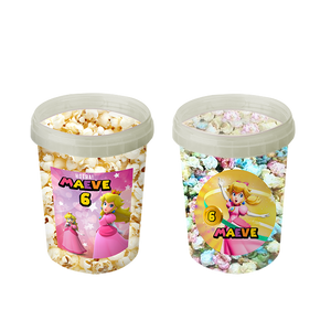 Gepersonaliseerde Princess Peach popcorn emmers